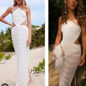 Patbo Ivory Crochet Dress